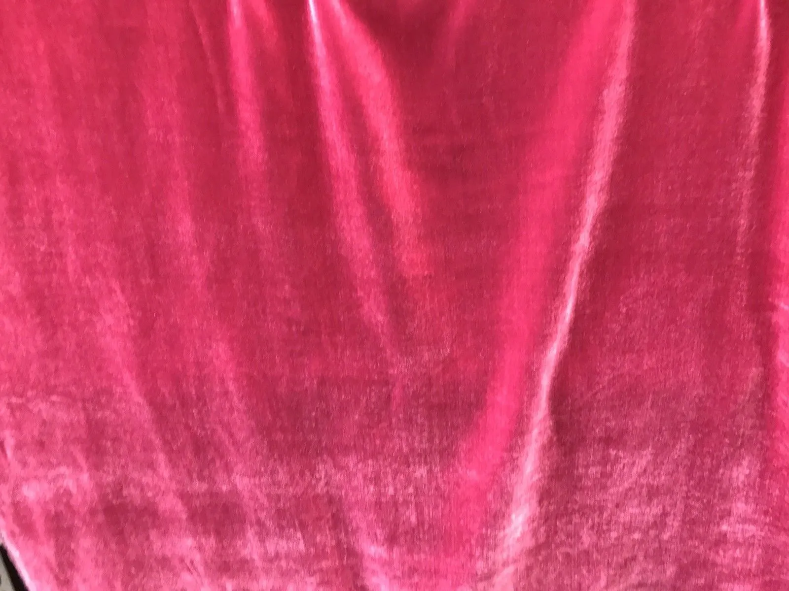 Miss Bonnie Designer Silk Rayon Velvet Fabric- Fuchsia Pink- Dress Weight- Sold By The Yard
