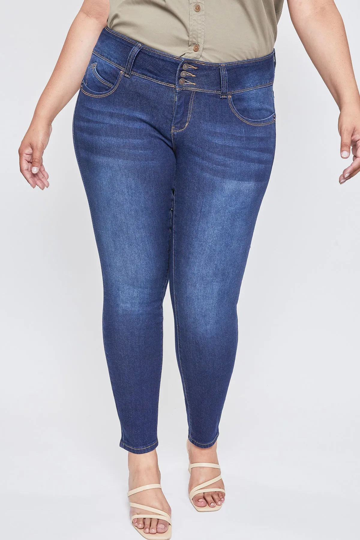 Missy Plus Wannabettabutt  Mid-Rise Skinny Jean Made With Recycled Fibers, Pack Of 12