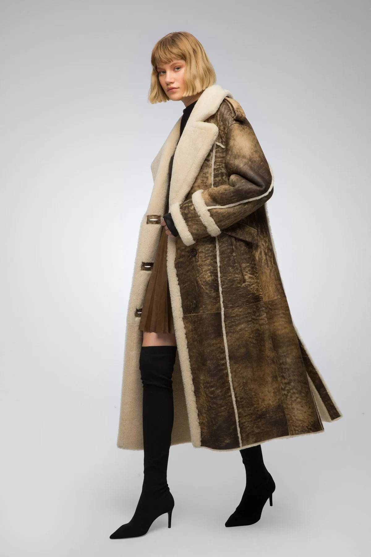 Morgane - Brown Shearling Coat