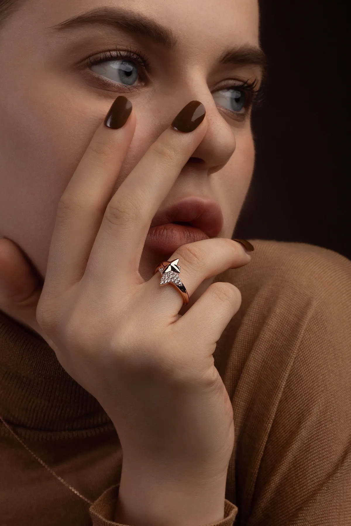Météorites Rose Gold Ring