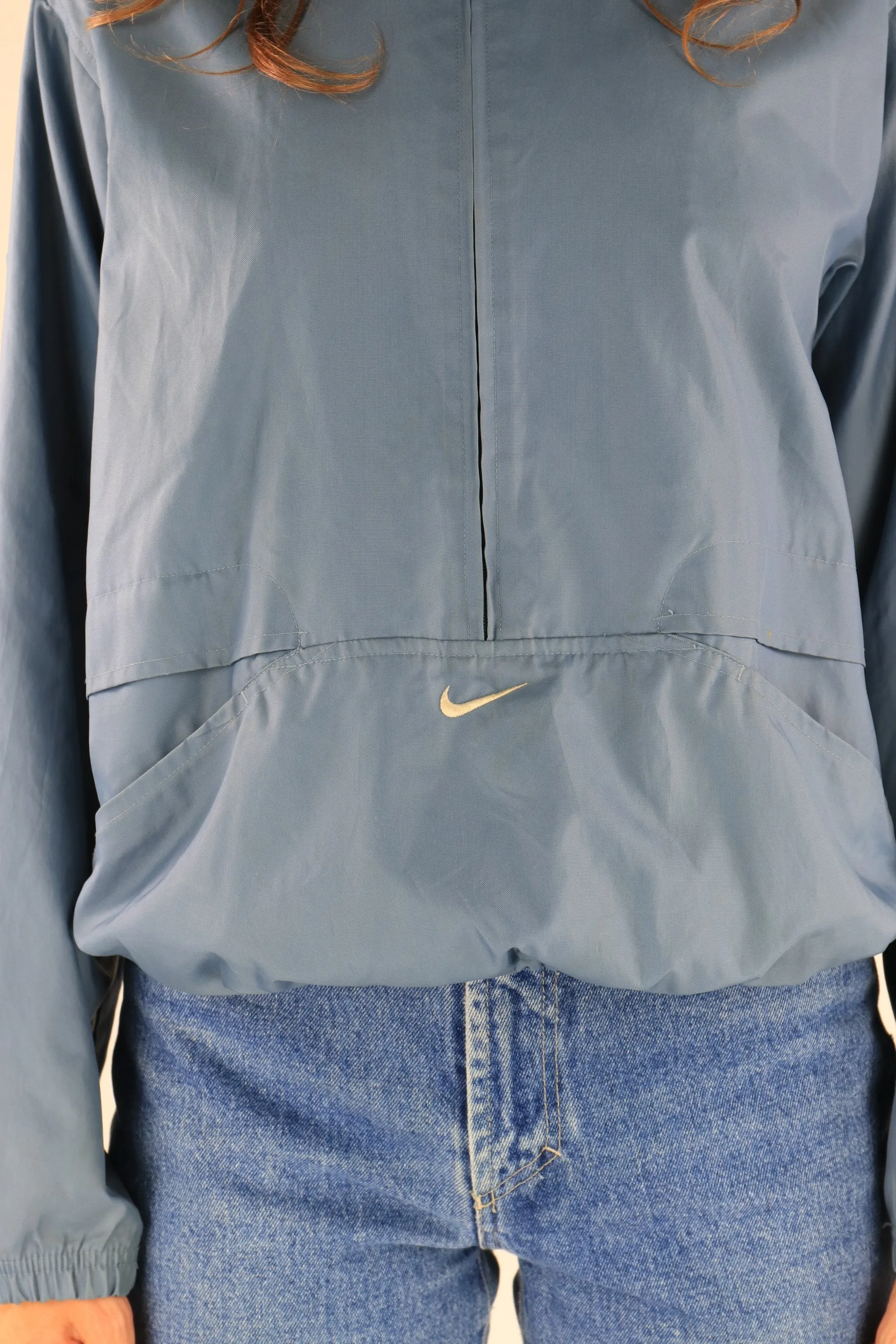 Nike 1/4 Zip Rain Jacket Grey Medium