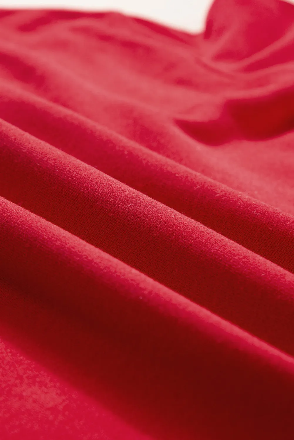 Racing Red Aphabet Chenille Embroidered Pullover Sweatshirt