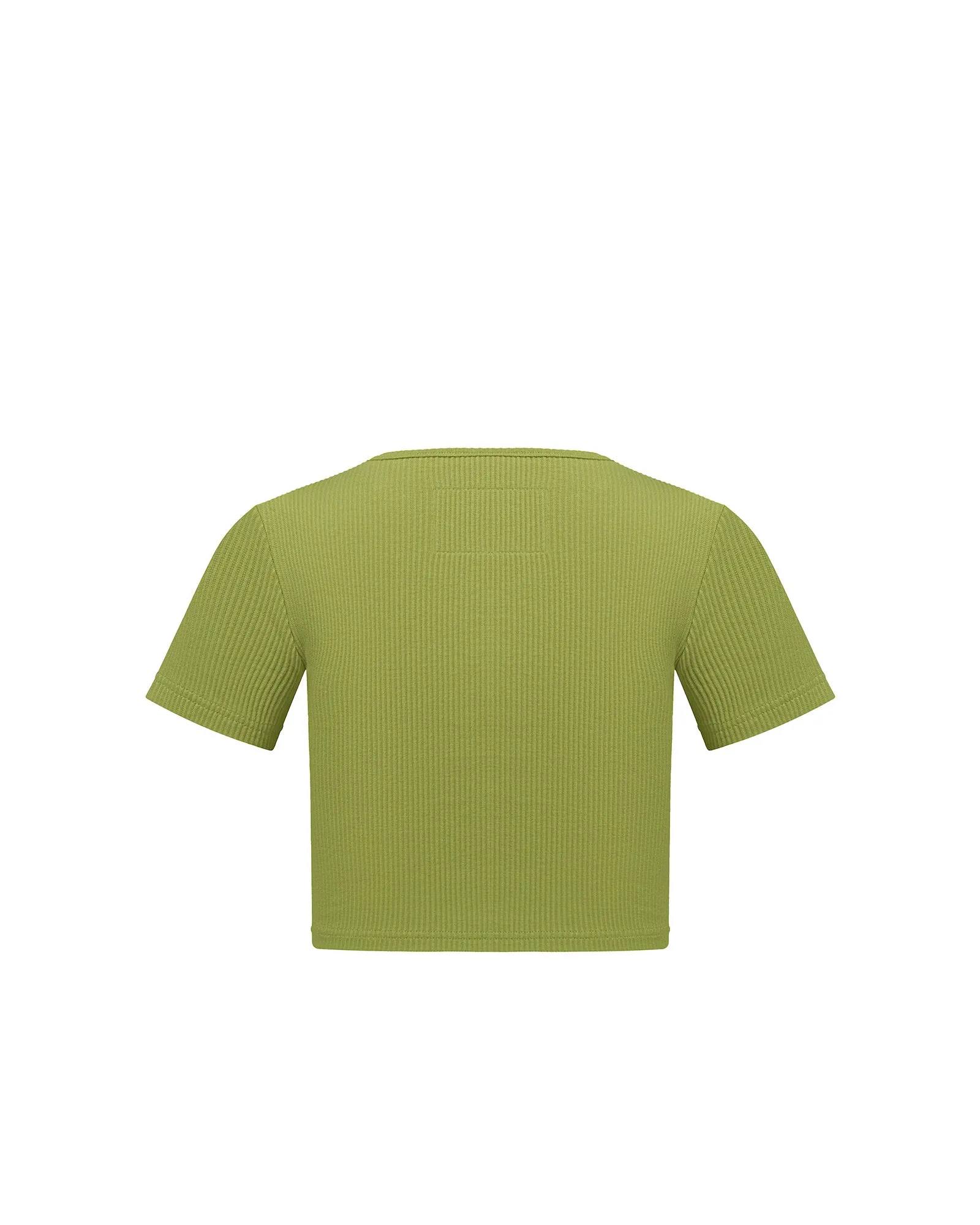 Ribbed Crew Neck Crop Top