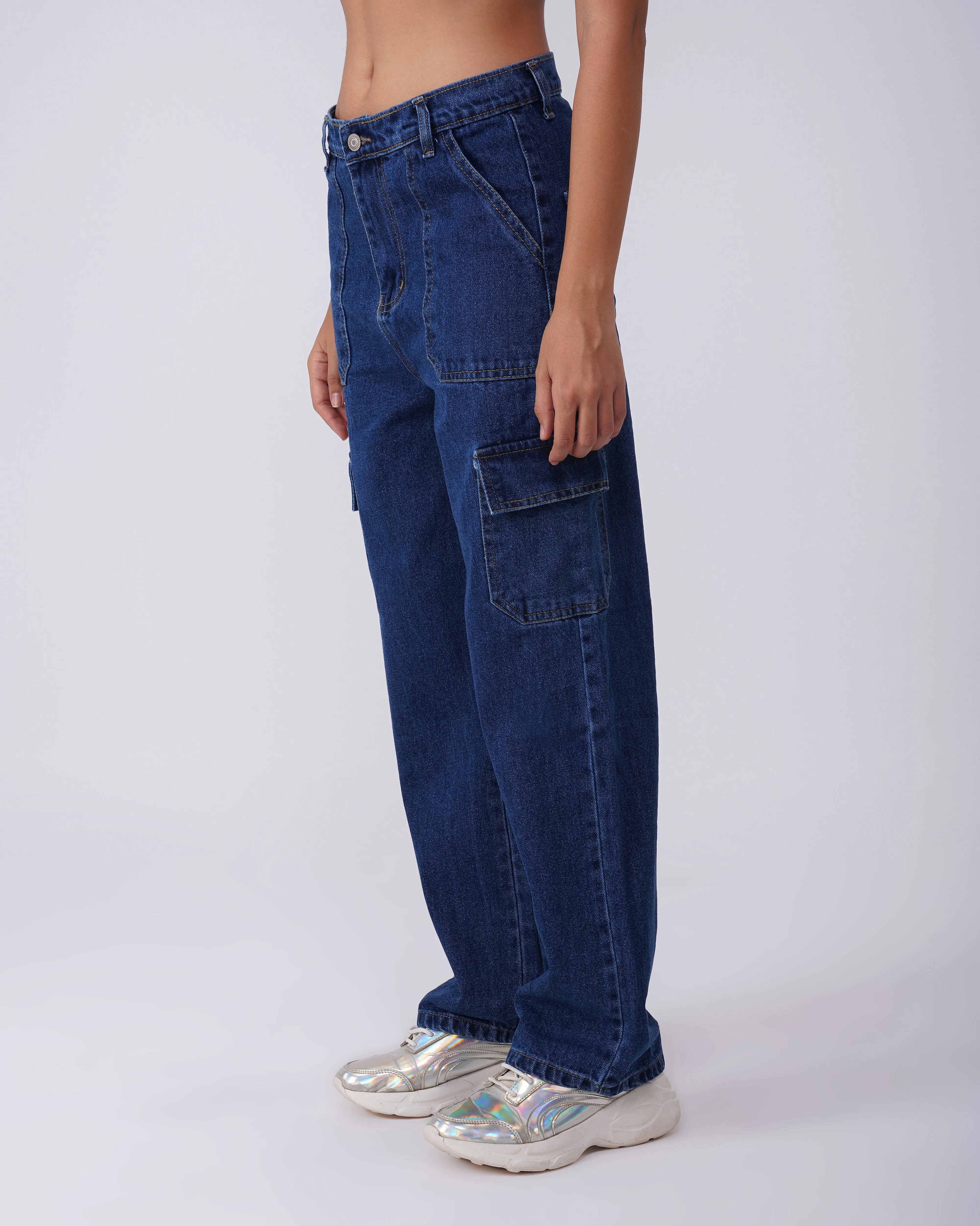 WASHED CARGO JEANS