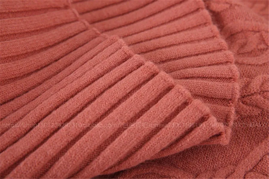 Winter Thicken Plush Velvet Lined Sweater Dress Women's Fall Half Turtleneck Rib Knit Bottom Dresses Elegant Warm Vestido Midi
