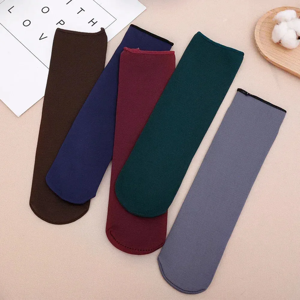 Winter Warm Women Socks Soft Thicken Thermal Plush Socks Girls Solid Color Velvet Wool Snow Boots Floor Socks Home Sleeping Sock