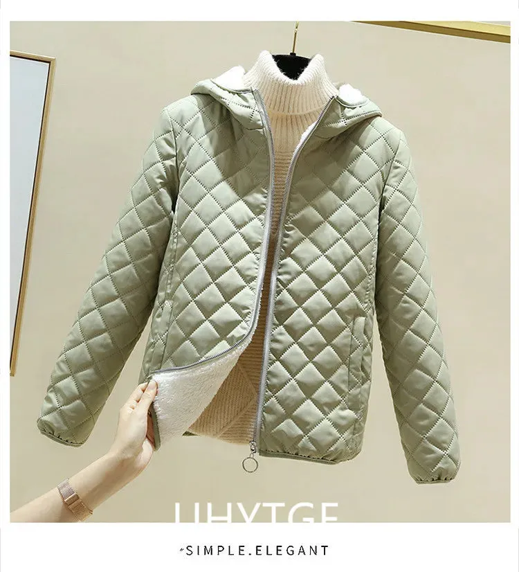 Women Jacket Black 2023 New Winter Female Korean Fleece Cotton Outcoat Padded Jacket Women Coat Thicken Hooded Parka Ladies 2778