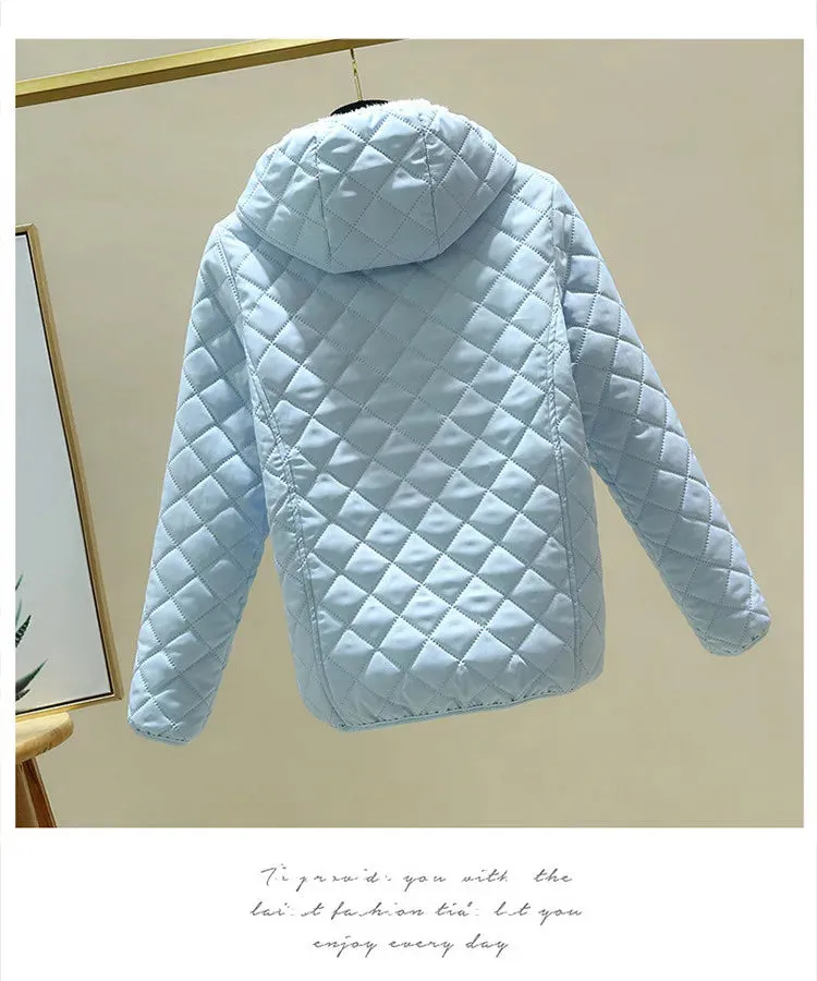 Women Jacket Black 2023 New Winter Female Korean Fleece Cotton Outcoat Padded Jacket Women Coat Thicken Hooded Parka Ladies 2778