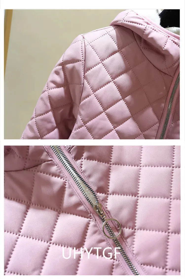 Women Jacket Black 2023 New Winter Female Korean Fleece Cotton Outcoat Padded Jacket Women Coat Thicken Hooded Parka Ladies 2778