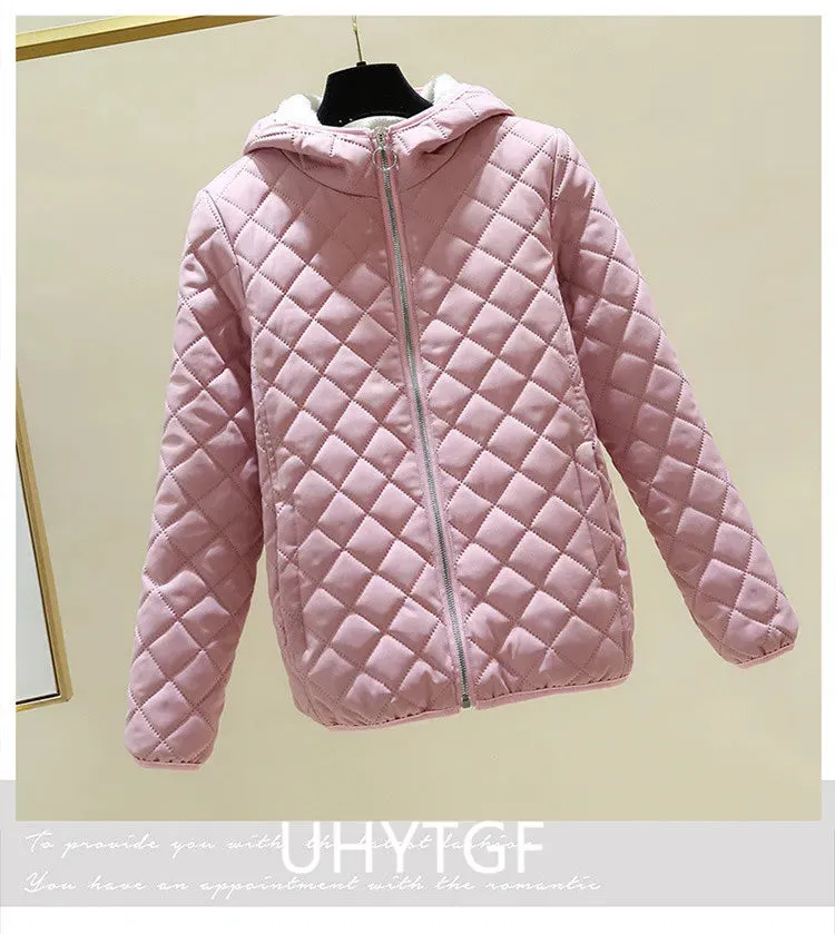 Women Jacket Black 2023 New Winter Female Korean Fleece Cotton Outcoat Padded Jacket Women Coat Thicken Hooded Parka Ladies 2778
