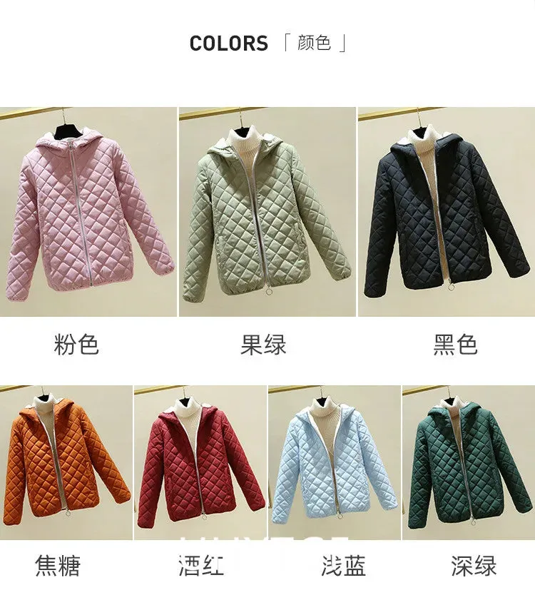Women Jacket Black 2023 New Winter Female Korean Fleece Cotton Outcoat Padded Jacket Women Coat Thicken Hooded Parka Ladies 2778