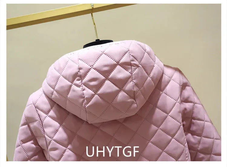 Women Jacket Black 2023 New Winter Female Korean Fleece Cotton Outcoat Padded Jacket Women Coat Thicken Hooded Parka Ladies 2778