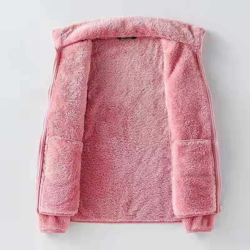 Women's Polar Fleece Lined Sherpa Jacket Long Sleeve Full Zip Soft Warm Sweatshirt Outdoor Warmth  Thicken Plush Clothes ouc1233