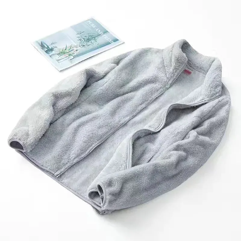 Women's Polar Fleece Lined Sherpa Jacket Long Sleeve Full Zip Soft Warm Sweatshirt Outdoor Warmth  Thicken Plush Clothes ouc1233