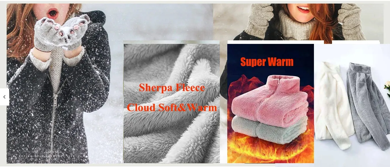 Women's Polar Fleece Lined Sherpa Jacket Long Sleeve Full Zip Soft Warm Sweatshirt Outdoor Warmth  Thicken Plush Clothes ouc1233