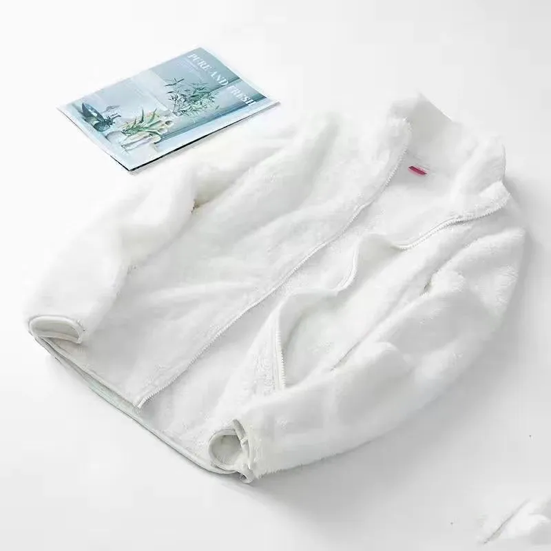 Women's Polar Fleece Lined Sherpa Jacket Long Sleeve Full Zip Soft Warm Sweatshirt Outdoor Warmth  Thicken Plush Clothes ouc1233