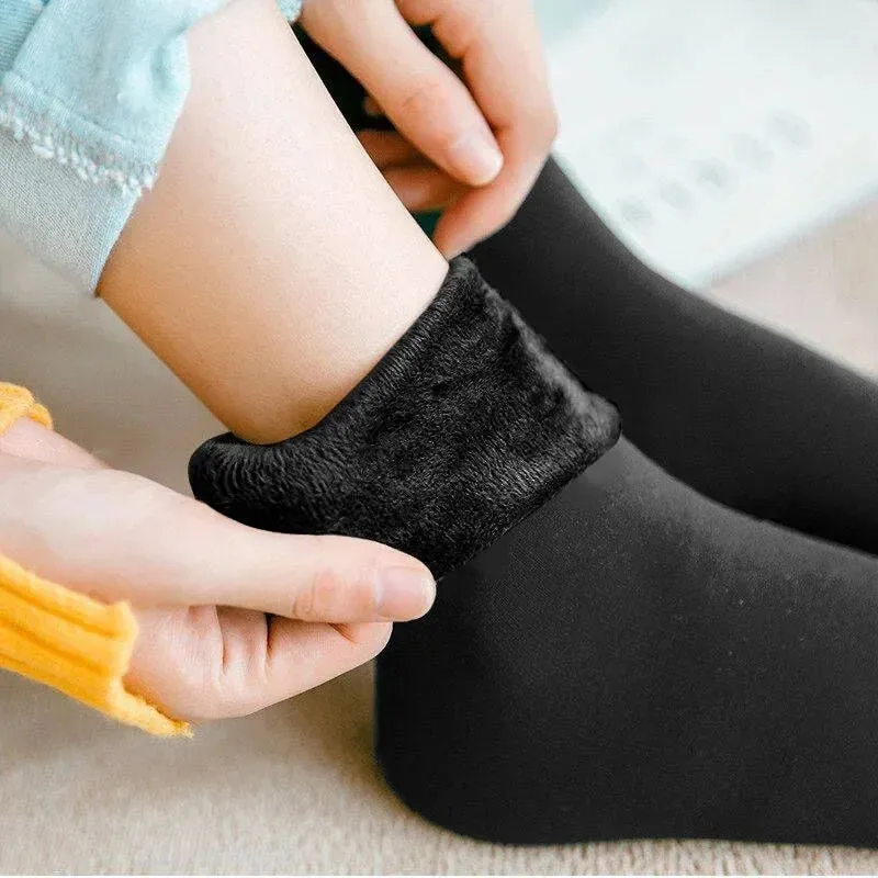 Women's Winter Boots Thermal Socks Velvet Thicken Wool Fleece Snow Stocking Soft Sleeping Home Floor Harajuku Medium Tube Sock