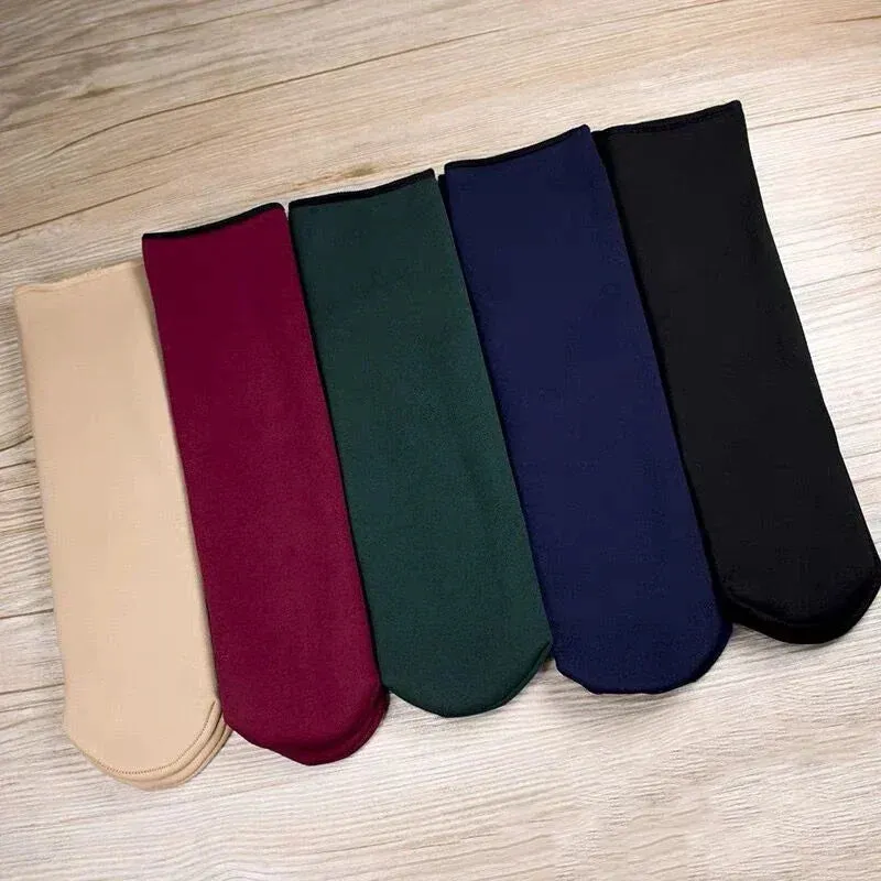 Women's Winter Boots Thermal Socks Velvet Thicken Wool Fleece Snow Stocking Soft Sleeping Home Floor Harajuku Medium Tube Sock