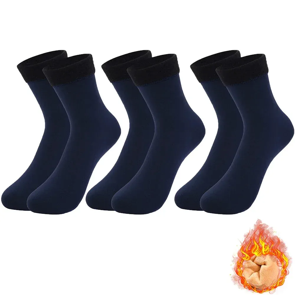 Women's Winter Boots Thermal Socks Velvet Thicken Wool Fleece Snow Stocking Soft Sleeping Home Floor Harajuku Medium Tube Sock