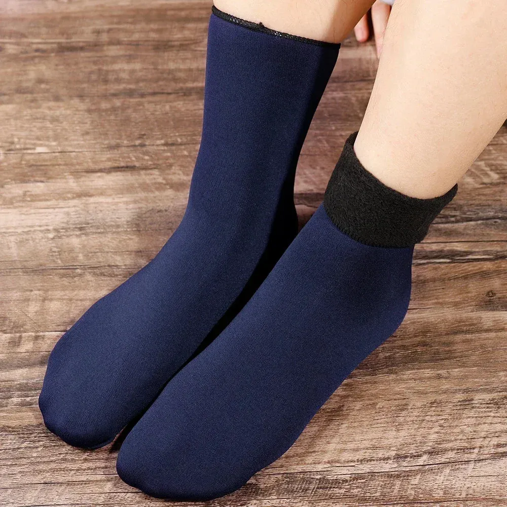Women's Winter Boots Thermal Socks Velvet Thicken Wool Fleece Snow Stocking Soft Sleeping Home Floor Harajuku Medium Tube Sock