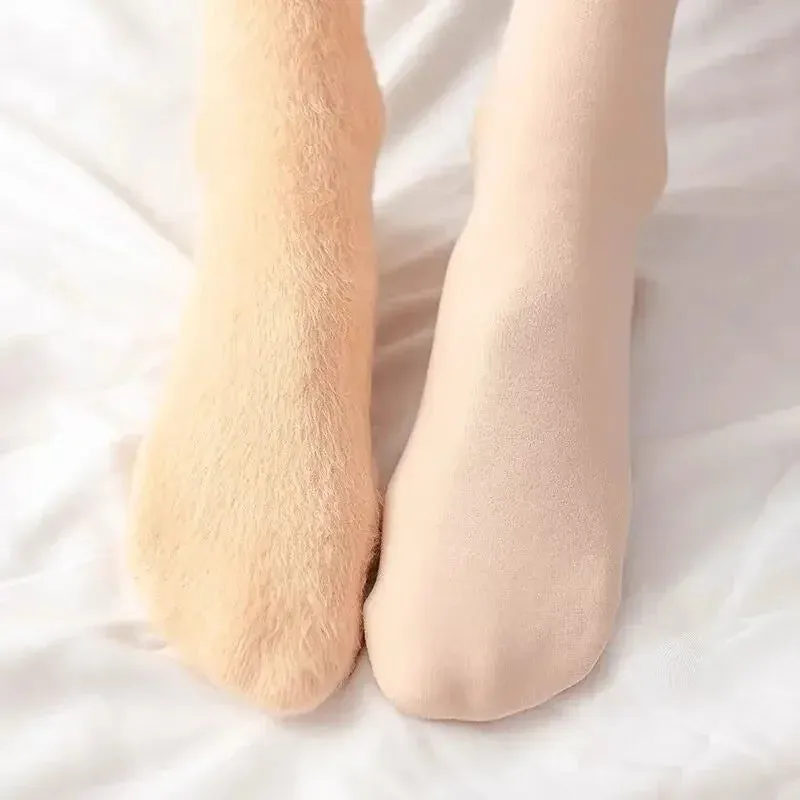 Women's Winter Boots Thermal Socks Velvet Thicken Wool Fleece Snow Stocking Soft Sleeping Home Floor Harajuku Medium Tube Sock