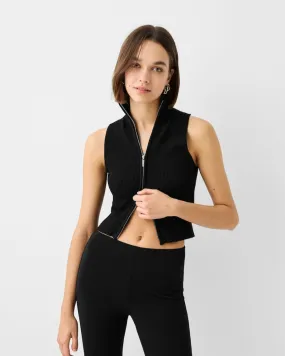 ZIP-UP FITTED TOP